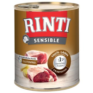 Rinti Hunde Nassfutter Dose Sensible Lamm & Kartoffel 6x800g