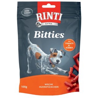 Rinti Hunde Snacks Beutel Bitties Huhn mit Tomate & Kürbis 6x100g