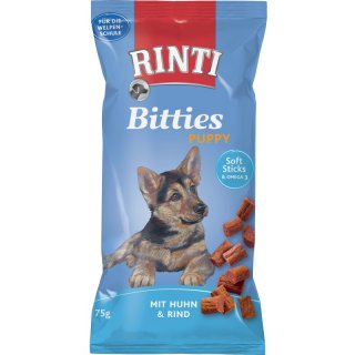 Rinti Hunde Snacks Beutel Bitties Puppy Huhn & Rind 6x75g