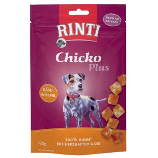 Rinti Hunde Snacks Beutel Chicko Plus 3x225g Käsewürfel & Huhn