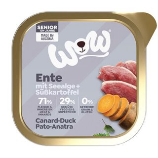 Wow Nassfutter Senior Ente 6x150g