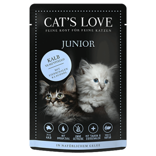 Cat´s Love Nassfutter Junior Kalb 6x85g