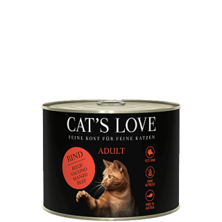 Cat´s Love Nassfutter Adult Rind Pur 6x200g