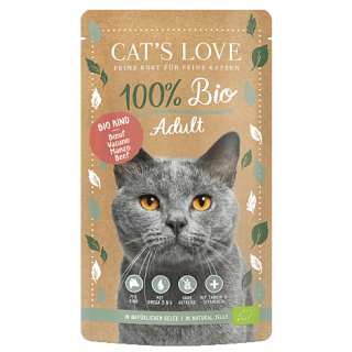 Cat´s Love Nassfutter Adult BIO Rind 6x100g