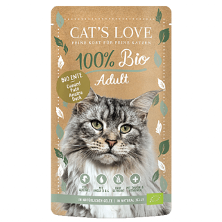 Cat´s Love Nassfutter Adult BIO Ente 6x100g