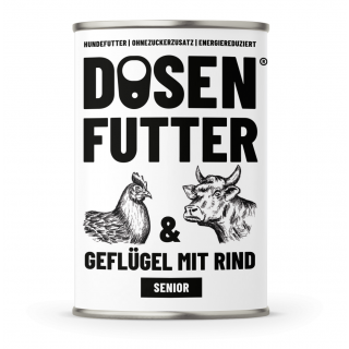 Schnauze&Co Hunde Nassfutter Senior Geflügel & Rind 6x400g