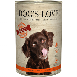 Dog´s Love Nassfutter Barf Rind Pur 6x400g