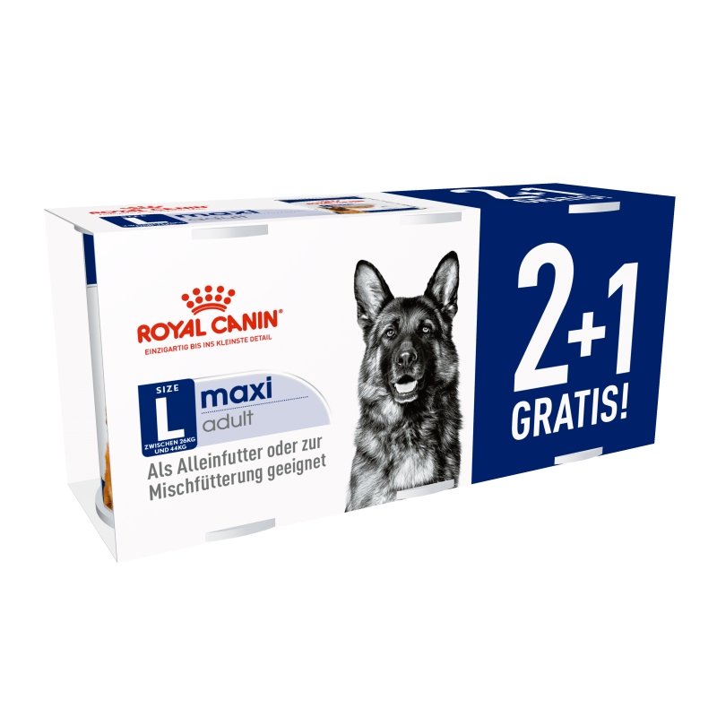 ROYAL CANIN Hunde Nassfutter MAXI Adult Loaf Mousse 3 x 410g 2+1 Gratis