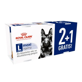 ROYAL CANIN Hunde Nassfutter MAXI Ageing Loaf Mousse 3 x 410g 2+1 Gratis