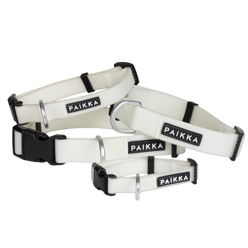 Paikka Hundehalsband Glow Natur 1,5 x 23-30 cm