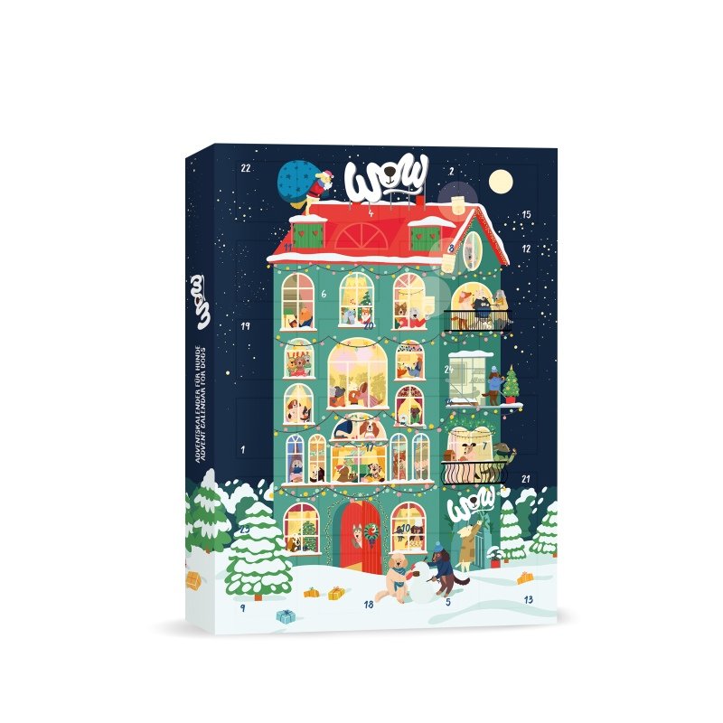 Wow Hunde Adventskalender 2024 mit 24 Leckerlis