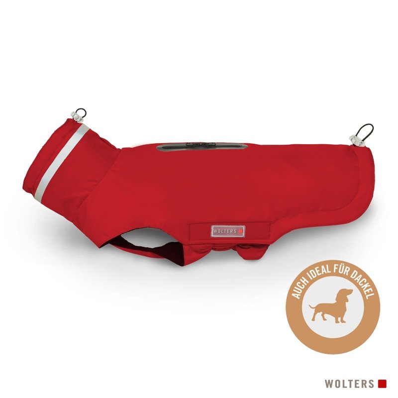 Wolters Hunde Outdoorjacke Modern Classic für Dackel Rot 36cm