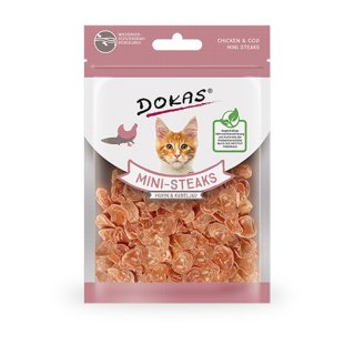 Dokas Katzen Snack Mini-Steaks Huhn & Fisch