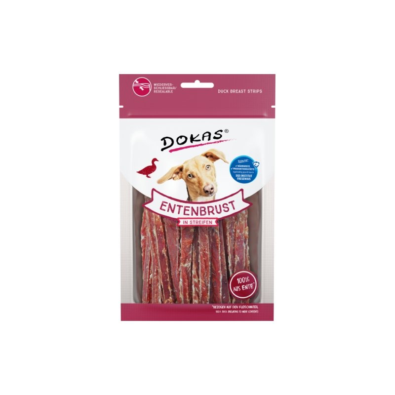 Dokas Hunde Snack Entenbrust in Streifen 12x70g