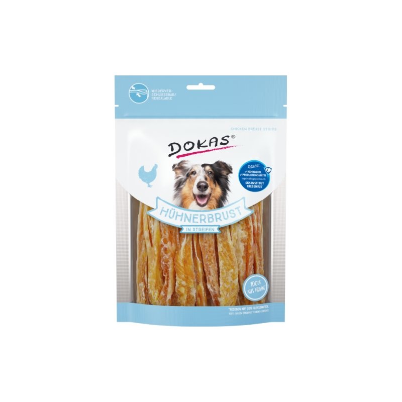 Dokas Hunde Snack Hühnerbrustfilet in Streifen 250g