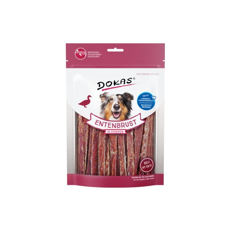 Dokas Hunde Snack Entenbrustfilet in Streifen 250g