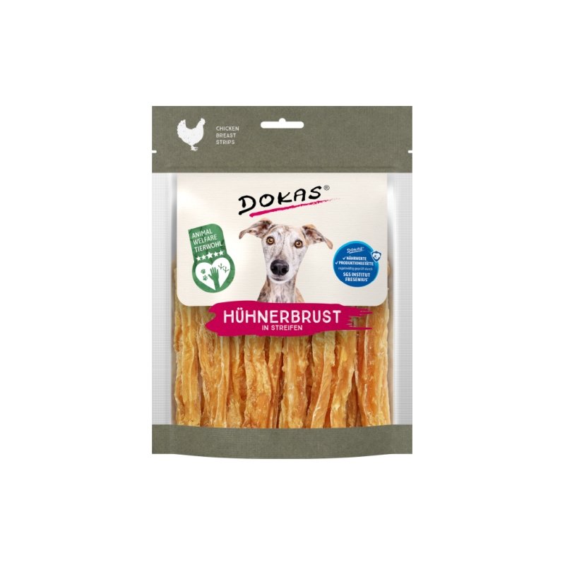 Dokas Hunde Snack Hühnerbrustfilet in Streifen 170g