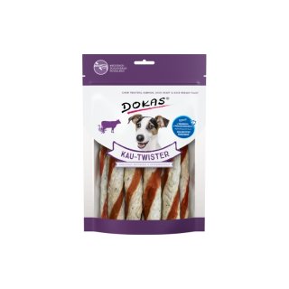 Dokas Hunde Snack Kau-Rinderhaut, Entenherz & Entenbrust