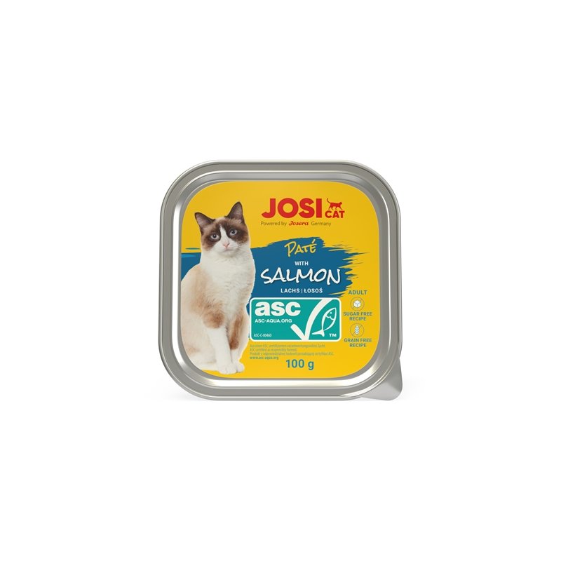 JosiCat Katzen Nassfutter Paté mit ASC Lachs 100g