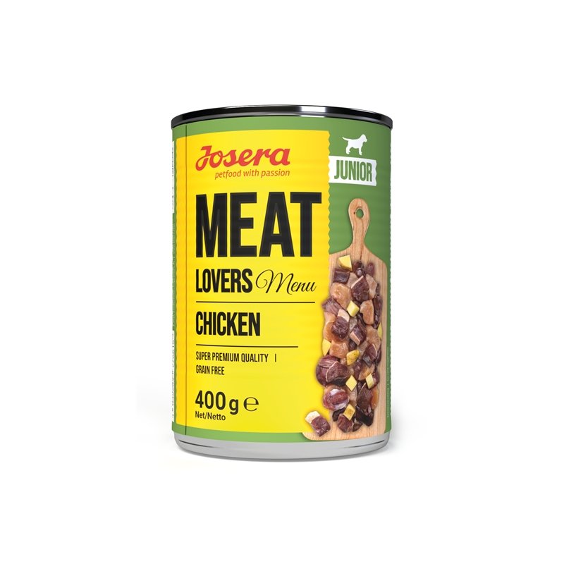 Josera Hunde Nassfutter Meat Lovers Junior Menu Huhn 400g