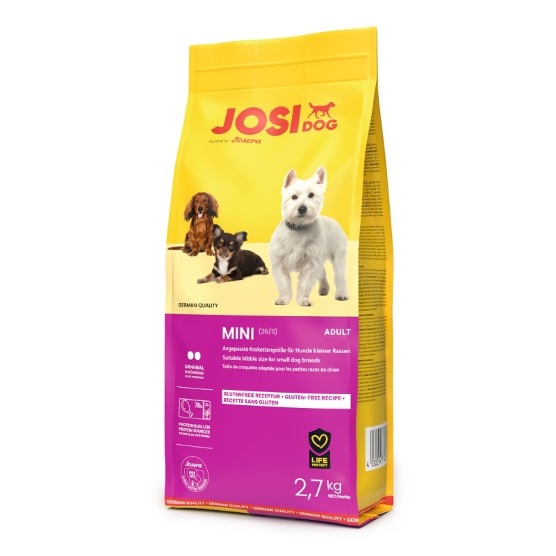 JosiDog Hunde Trockenfutter Mini 3x2,7kg