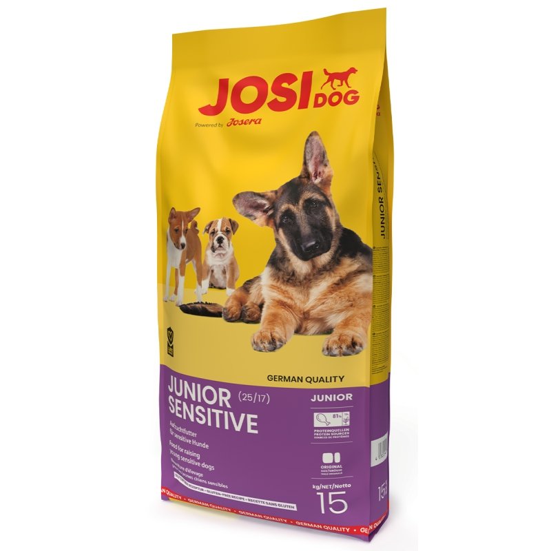 JosiDog Hunde Trockenfutter Junior Sensitive 3x2,7kg