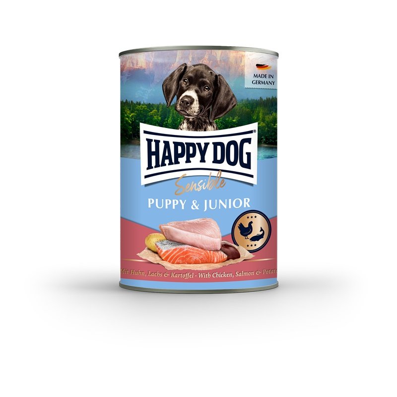 Happy Dog Hunde Nassfutter Sensible Puppy 6x 200g Lamm & Reis