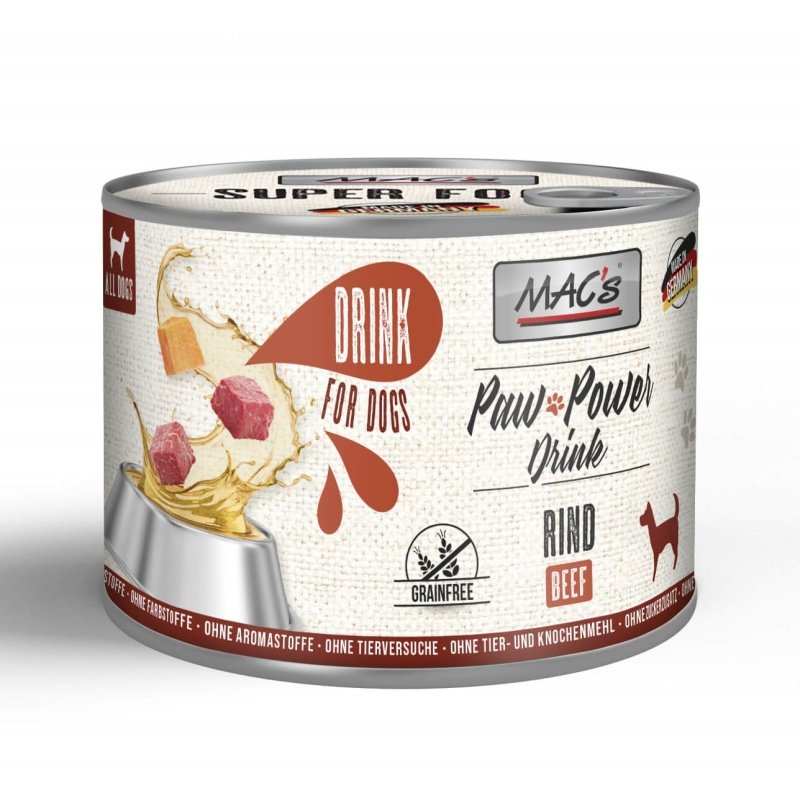 Mac's Dog Snack Paw Power Drink Rind 6x200g