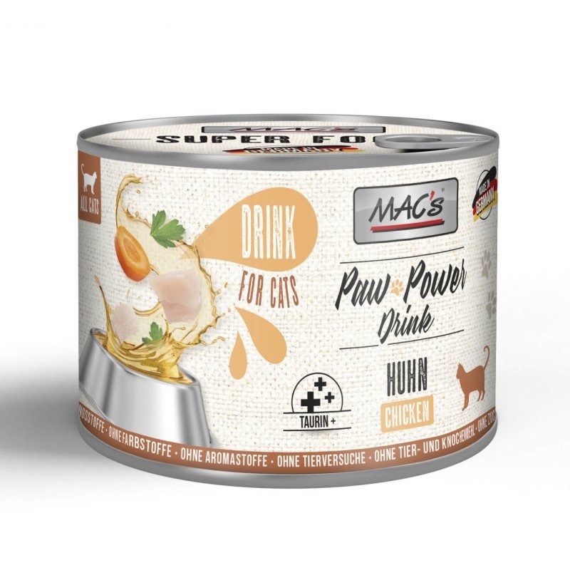 Mac's Cat Snack Paw Power Drink Huhn 6x200g