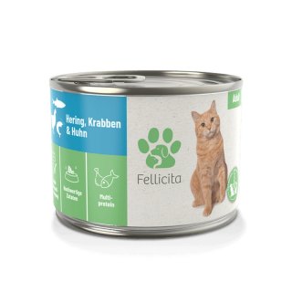 Fellicita Cat Nassfutter Hering, Krabben & Huhn