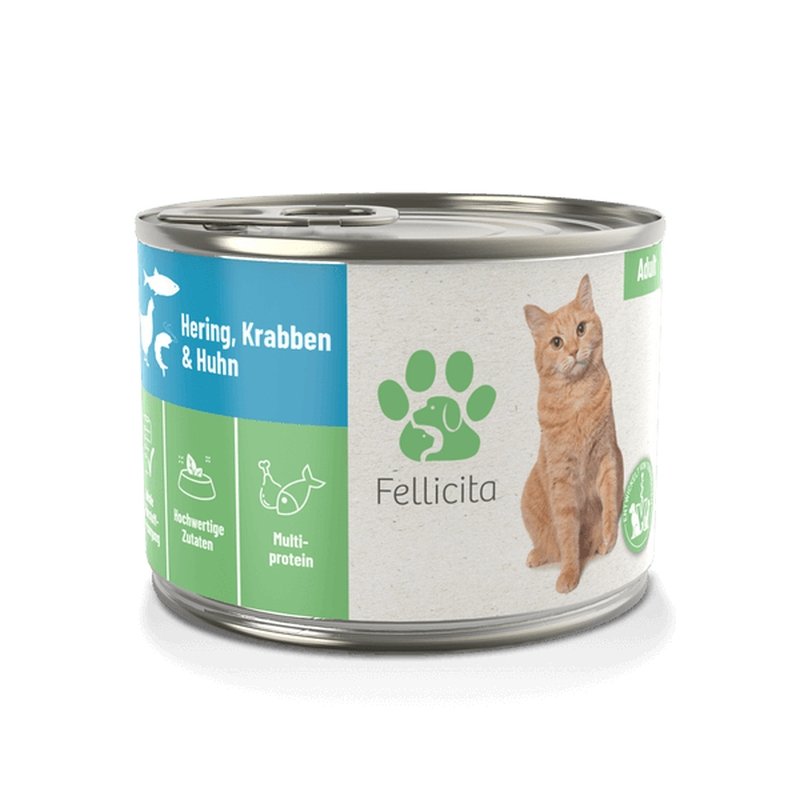 Fellicita Cat Nassfutter Hering, Krabben & Huhn 200g