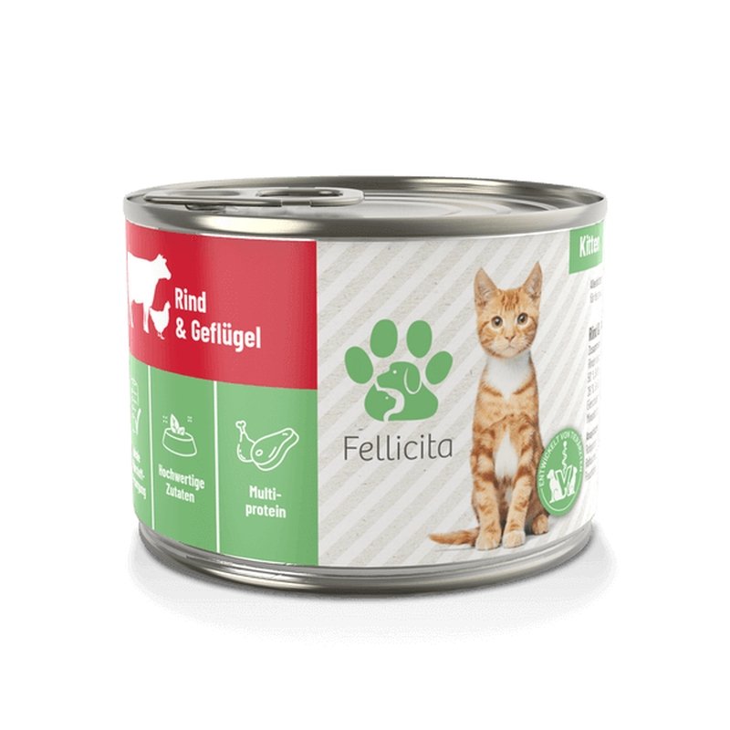 Fellicita Cat Nassfutter Kitten Rind & Geflügel 200g