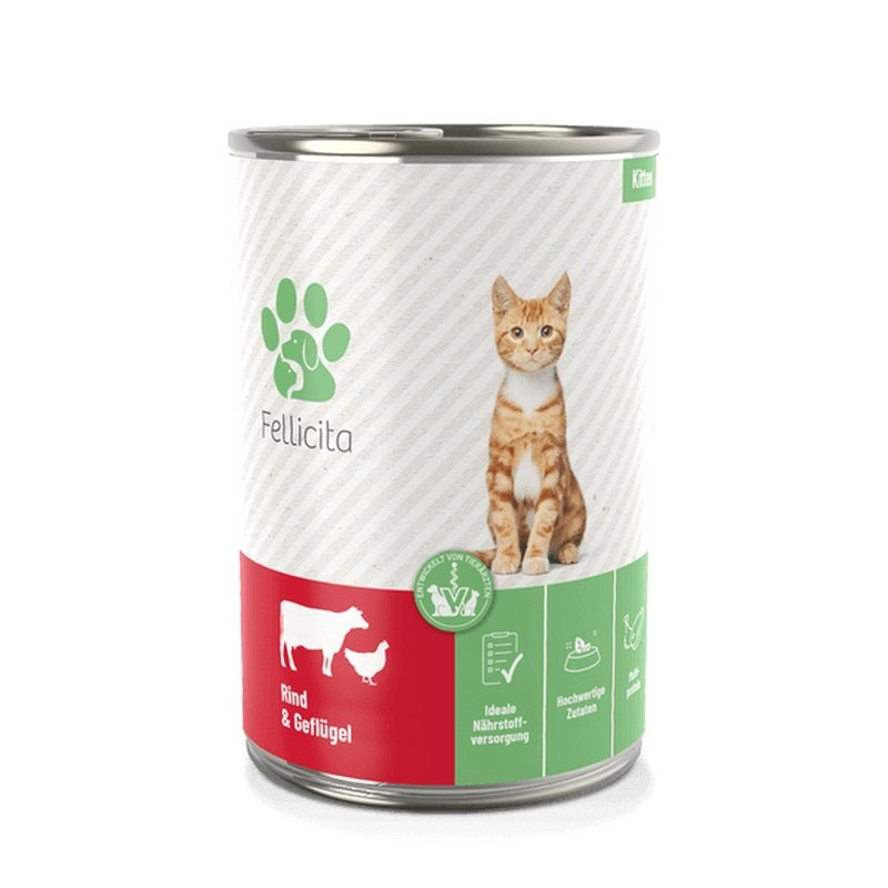 Fellicita Cat Nassfutter Kitten Rind & Geflügel 400g