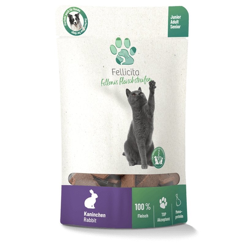 Fellicita Cat Snack Fellonis Fleischstreifen Kaninchen 50g