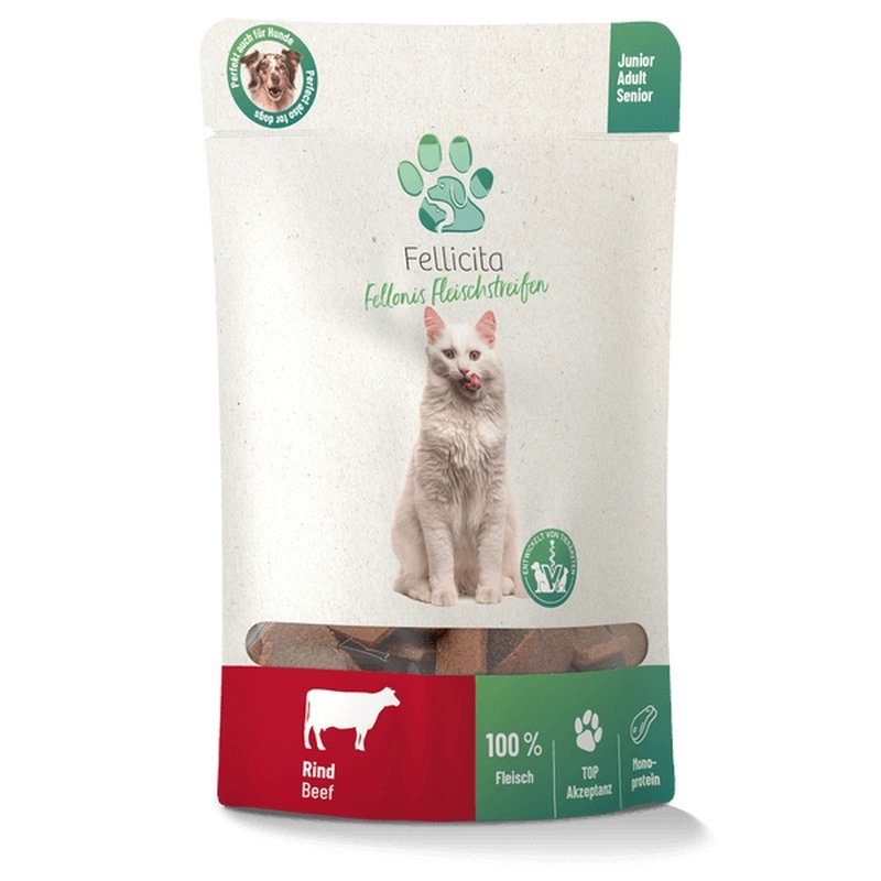 Fellicita Cat Snack Fellonis Fleischstreifen Rind 50g