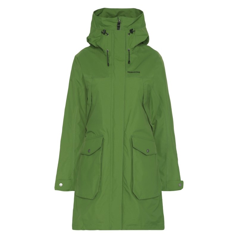 Didriksons Damen Parka Thelma Velvet Green 36