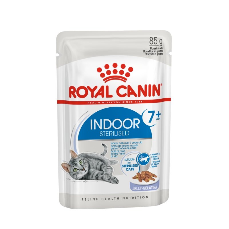 ROYAL CANIN Katzen Nassfutter Indoor 7+ Sterilised in Gelee 12x85 g