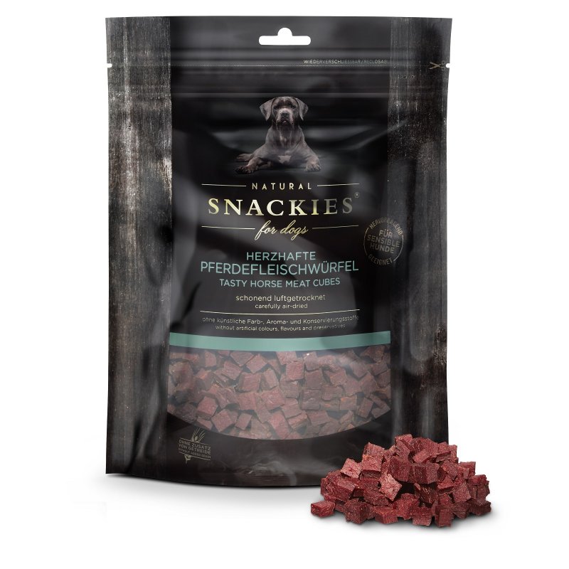 Snackies Hundesnack Herzhafte Pferdefleischwürfel 400g