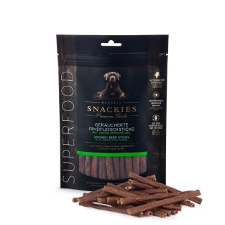 Snackies Hundesnack Geräucherte Rindfleischsticks mit Grünlippmuschel