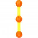 Flamingo Hundespielzeug Stick mit 3 B&auml;llen HS Lipa TPU L Gelb/Orange 33,5x6,5x6,5cm