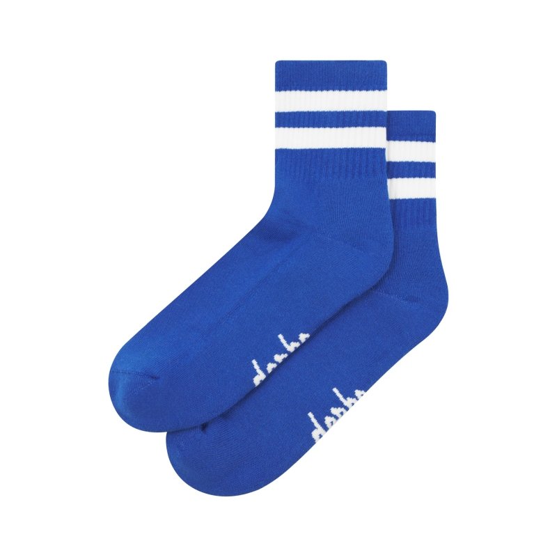 Derbe Unisex Socken Basic Short Princess blue/White 42-46