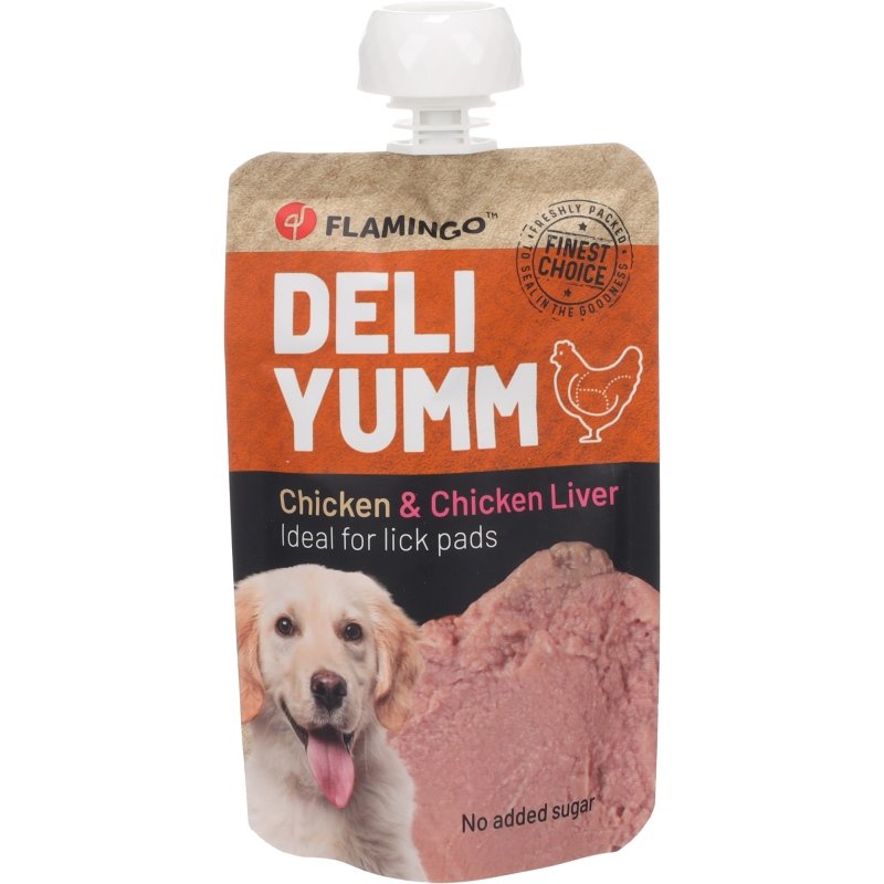 Flamingo Hundesnack Deli Yumm Fresh Meat Snack Huhn & Hühnerleber 90g