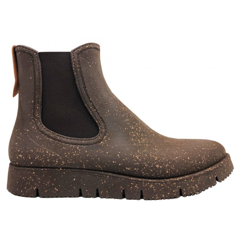 nat-2™ Damen Regenstiefelette Prime Chelsea Cork Vegan Braun 36