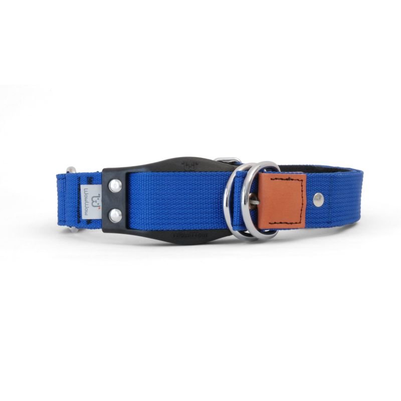 WowWow Hundehalsband mit integrierter Leine Blau 46-66 cm Halsumfang