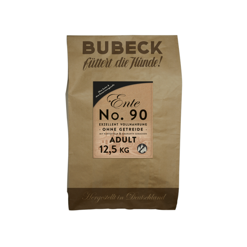 Bubeck Trockenfutter - No. 90 Entenfleisch - getreidefrei 12,5 Kg