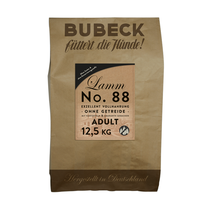 Bubeck Trockenfutter - No. 88 Lammfleisch - getreidefrei 12,5 Kg