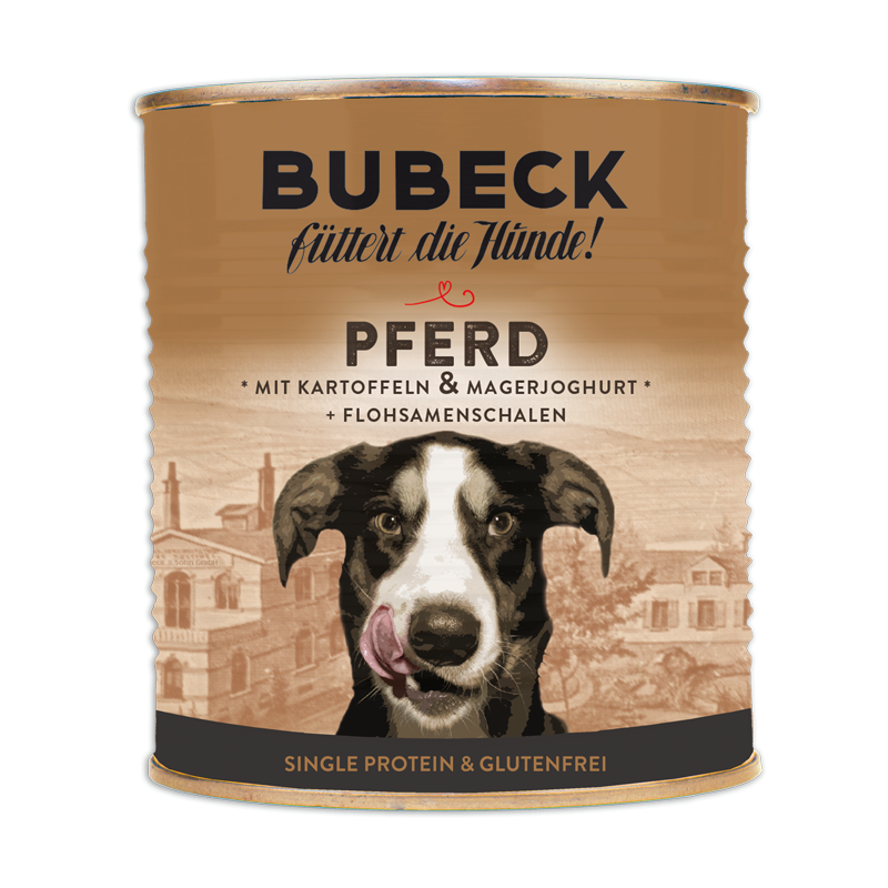 Bubeck Nassfutter - Pferdefleisch mit Kartoffeln und Magerjoghurt 800 g