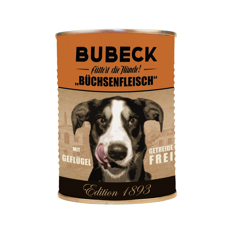 Bubeck Nassfutter - Büchsenfleisch mit Geflügel 400 g