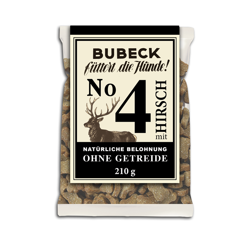 Bubeck Hundekuchen - No. 4 mit Hirsch - getreidefrei - 210 g