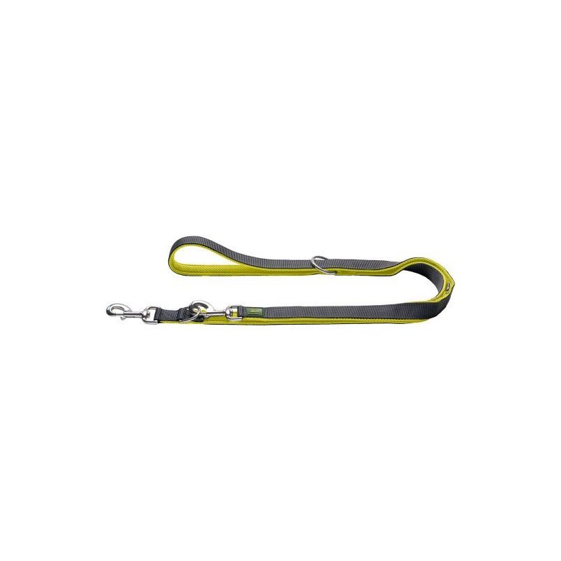 Hunter Verstellbare Führleine Maldon Limette/Grau L 200 cm | B 1,5 cm